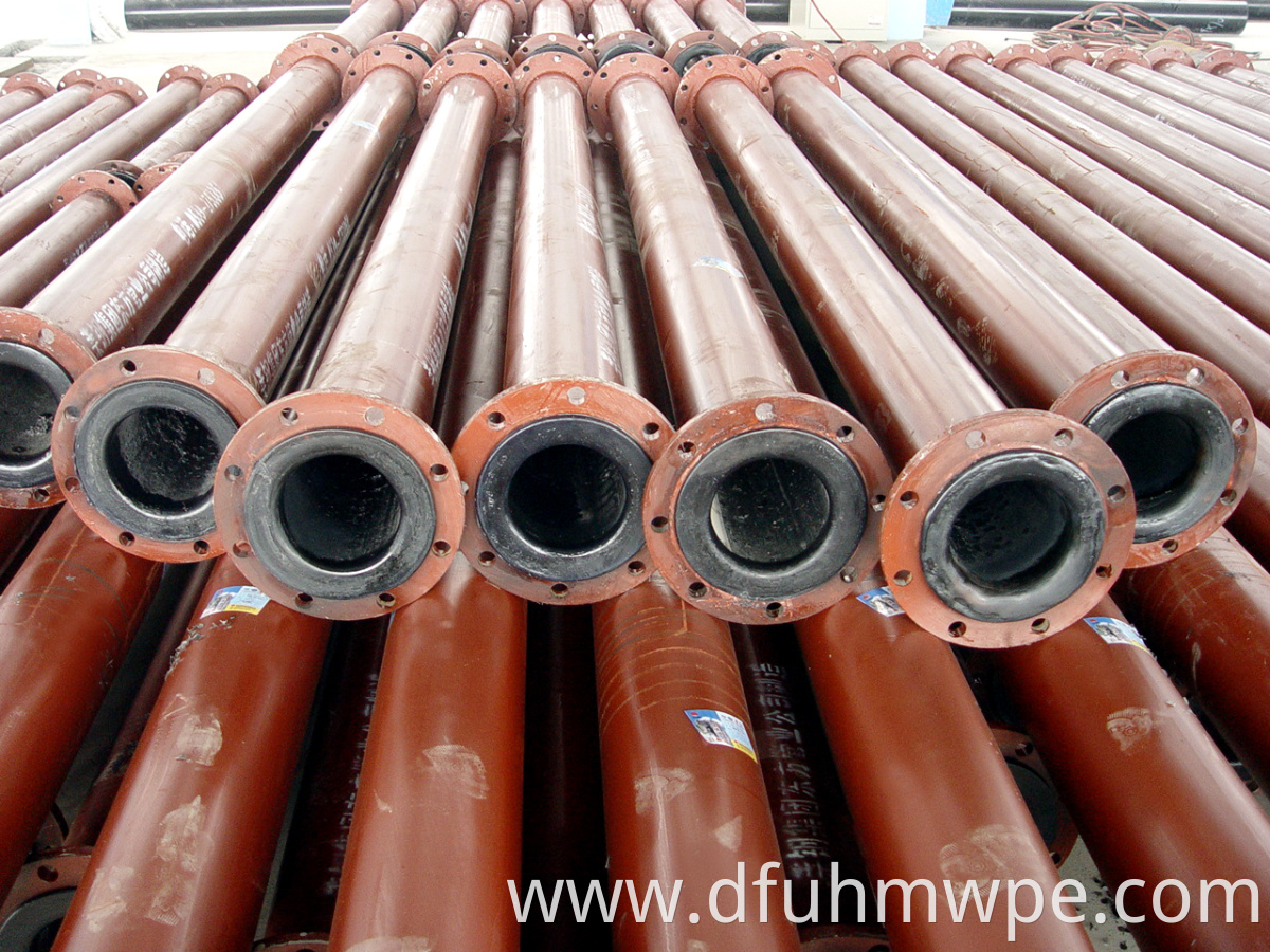 the steel lined UHMW-PE composite pipe